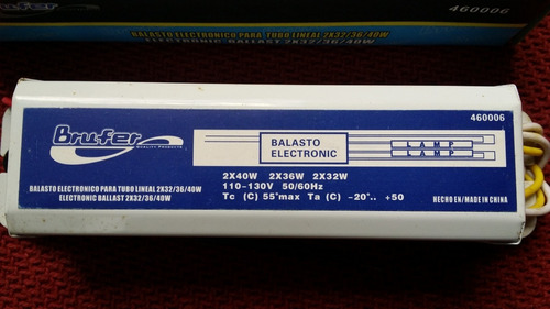 Oferta Balasto Electrónico Brufer 2x40w 2x36w 2x32w   110v 