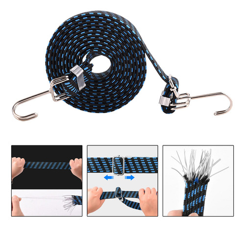 Cuerda Elástica Para Bicicleta, Banda Fija, Accesorios 2m