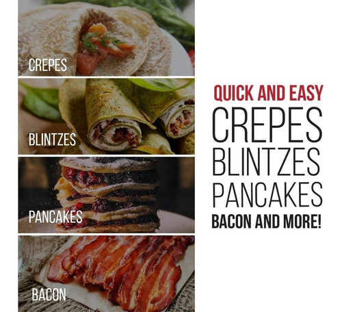 Imagen 4 de 5 de Parrilla Chefman Crepe Crepera Maquina Cocina Plancha