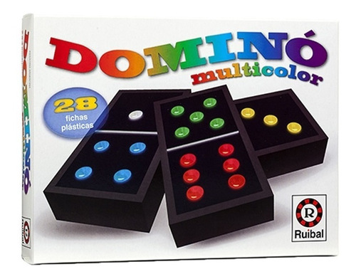 Domino Multicolor Juego De Mesa  28 Fichas Ruibal Local