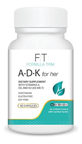 Suplemento Vitamina D Fórmula Trim Adk Para Mujer - 1500 Mc