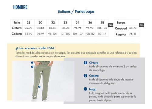 Pantalón De Hombre C&a Formal Corte Semi Ajustado Básico