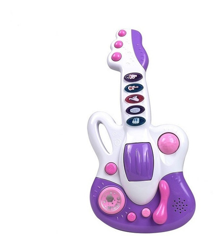 Guitarra Infantil Con Luces Actividades Sonajero Sheshu Toys