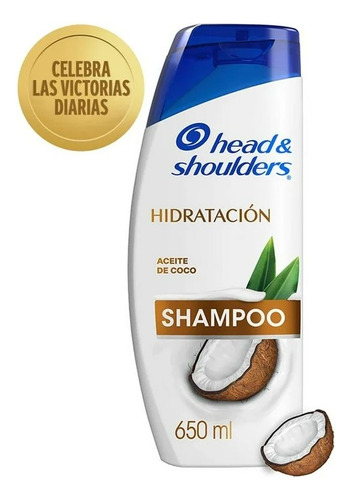 2 Pza Shampoo Head & Shoulders Hidrtación Aceite De Coco Con