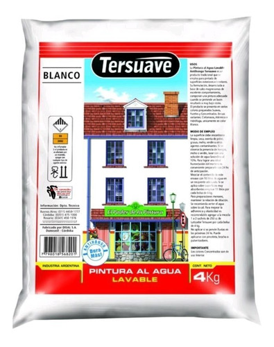 Pintura En Polvo / Cal Lavable Blanco Tersuave 4kg - Davinci