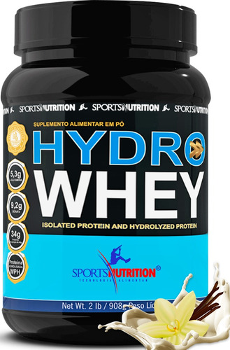 Whey Hidrolisado Hydro Whey 908g Sabor Baunilha com Matéria-Prima Importada