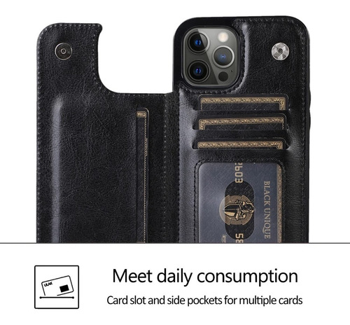 Capa Capinha Carteira Fina 360 Sup Cartão iPhone 14 Pro Max