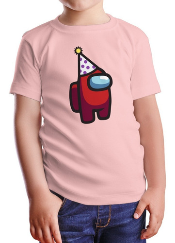 Polera Niños Among Us Cumpleaños 100% Algodón Gme26