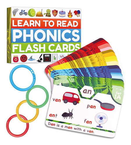 Tarjetas Fonics Flash - Aprenda A Leer En 20 Etapas Phonic -