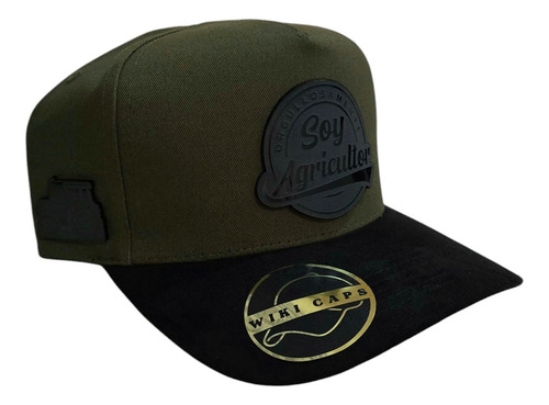 Gorra Orgullosamente Agricultor + Tractor Placa Wiki Caps Verde Broche Ajustable
