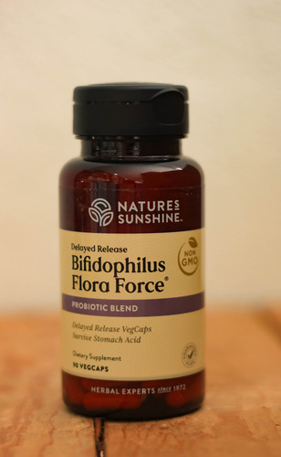 Natures Sunshine Bifidophylus Flora Force 90veg Sabor Sin Sabor