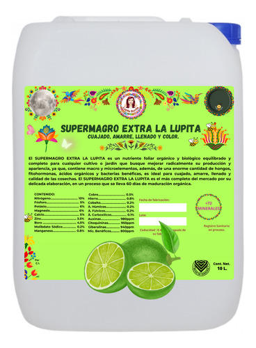 Fertilizante Foliar Completo 12 Nutrientes- 10l