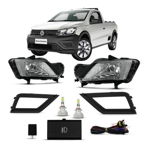 Kit Farol Milha Saveiro Robust Cs 1.6 21 2022 Com Super Led