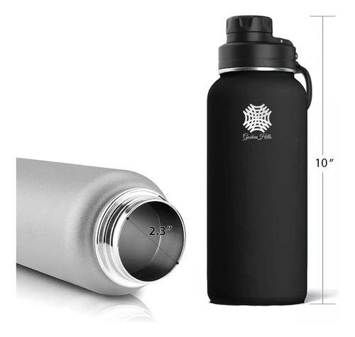Botella De Agua Deportiva De Acero Inoxidable Con Tapa Con B