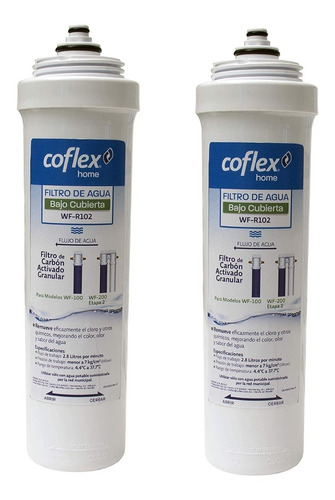Filtro De Agua Carbón Activado Para Wf100 - Pack X 2 Coflex