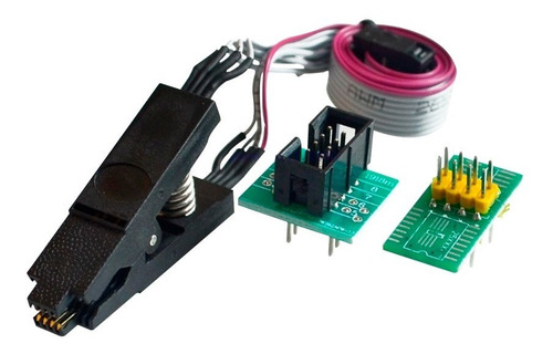 Imagen 1 de 10 de Pinza Soic8 A Dip8 Con Cable.p Programador Ch341a Resistente