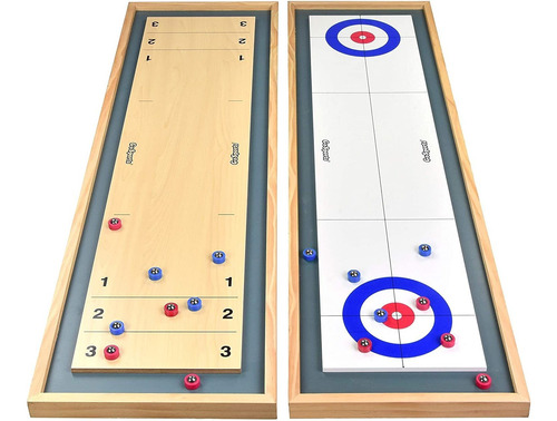 Juego De Mesa Gosports Shuffleboard And Curling 2 En 1  Y Mi