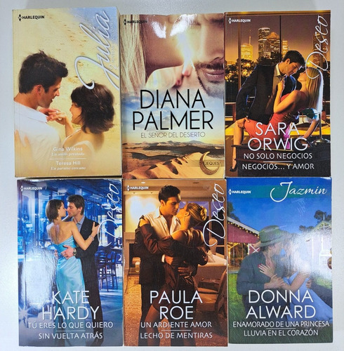 Lote X 6 Novelas Romanticas, De Hardy / Palmer / Orwig / Wilkins / Hill / Alward / Roe. Editorial Harlequin, Tapa Blanda En Español, 2009