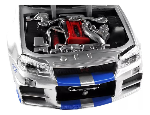 Brian's Nissan Skyline Gt-r (r34) Fast & Furious 1:24 - Jada