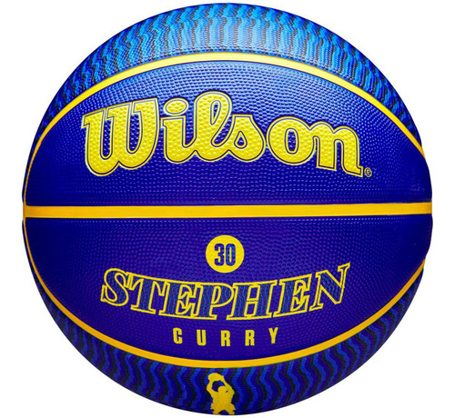 Bola De Basquete Wilson Nba Golden State Warriors - Curry. Cor Azul