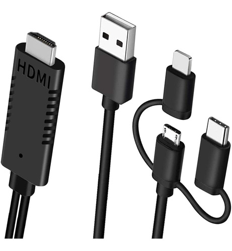 Cable De Proyección De Teléfono Inteligente A Hdmi, Adaptad