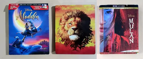 Aladdin + Lion King + Mulan - 4k Ultra Hd + Blu-ray Original