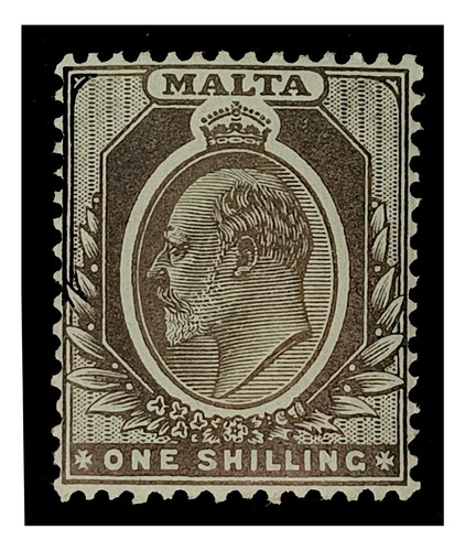 Malta 1 Shilling Eduardo Vii 1907 Nv. C/g Yv. 40