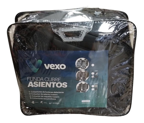 Imagen 2 de 2 de Funda Universal Cubre Asiento Simil Cuero C/riñonera