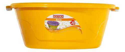 Bacia Plástica Amarela 20l Astra