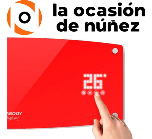 Imagen 4 de 7 de Calefactor Electrico Peabody Caloventor De Pared Digital