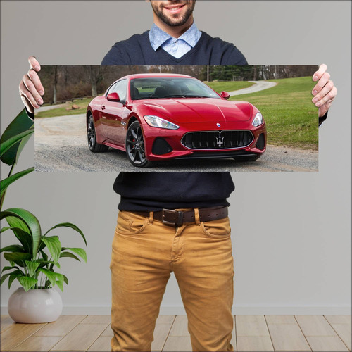 Cuadro 30x80cm Auto 2018 Maserati Granturismo Sp 293