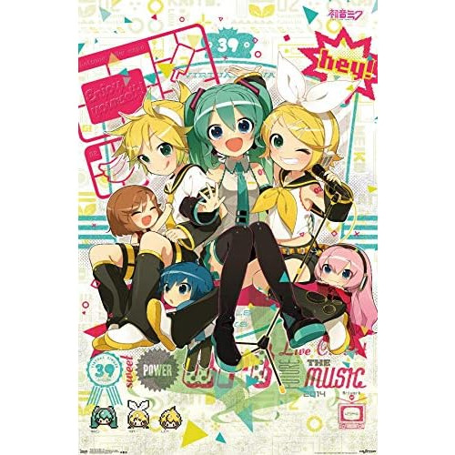 Póster De Pared Hatsune Miku Hey, 14.725 X 22.375 PuLG...