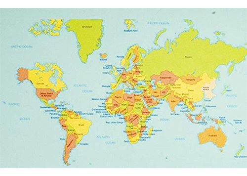 Casas Para Muñecas Y Muñecos, Mapa Del Mundo En Miniatura