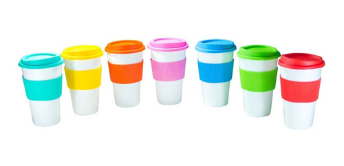 Imagen 2 de 6 de 150 Vaso Térmico Tipo Starbucks Mug 300 Ml Colores
