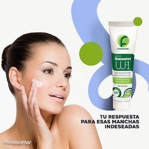Imagen 3 de 3 de Crema Blanqueadora W-1 Con Hidroquinona Manchas En La Piel