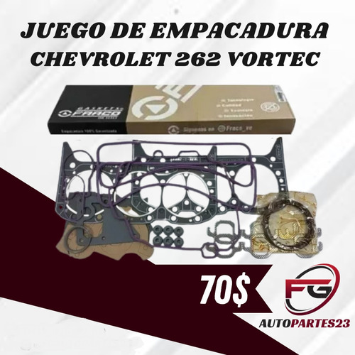 Juego De Empacadura De Chevrolet 262 Vortec 