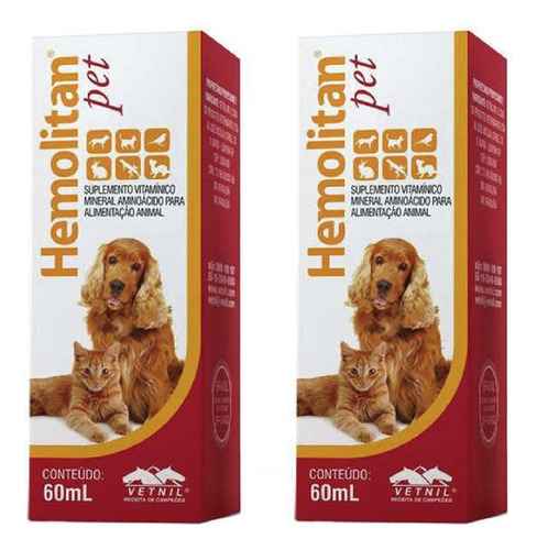 Combo 2 Unidades Hemolitan Pet - 60 Ml