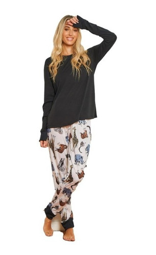 Pijama Invierno Mujer Estampado Dolcisima Art 1256