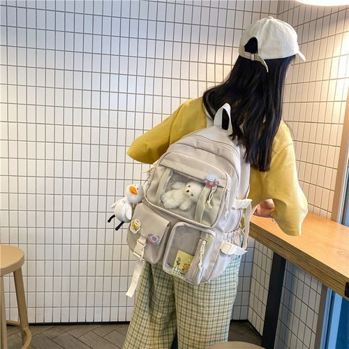 Mochila Escolar De Viaje De Nylon Impermeable Chica Kawaii