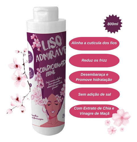 Shampoo E Condicionador 800ml Linha Liso Admirável Tropical