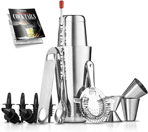 Imagen 1 de 4 de Set De Coctelería Kit Bartender 15 Piezas