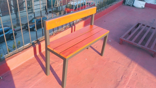 Imagen 4 de 10 de Banco De Hierro Y Madera Para Exterior E Interior
