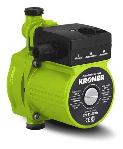 Bomba Agua Presurizadora Kroner 2 Baños Acoples Bce Válvula