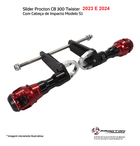 Slider Protetor Dianteiro Procton F1 Cb 300f Twister 2023/24