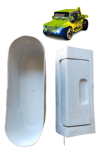 Moldura Porta Luvas + Cofre Buggy Fyber Em Fibra