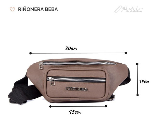 Imagen 2 de 5 de Riñonera Bolso Mochila Cartera Citadina Tira Regulable Beba