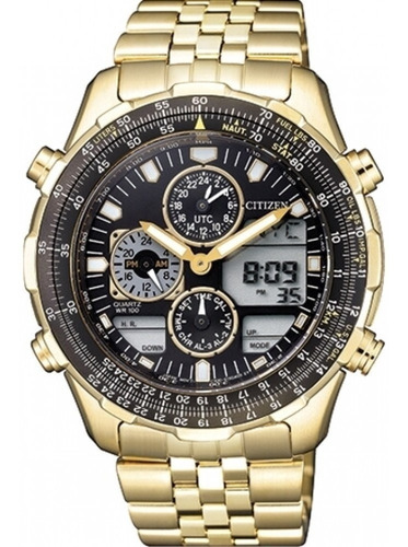 Relógio Citizen Jn0122-80e / Tz10173u Novo Dourado Navihawk