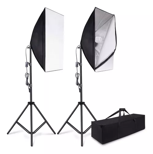 Kit Softbox 5500k 900w Iluminacion Continua Tripode Bombillo