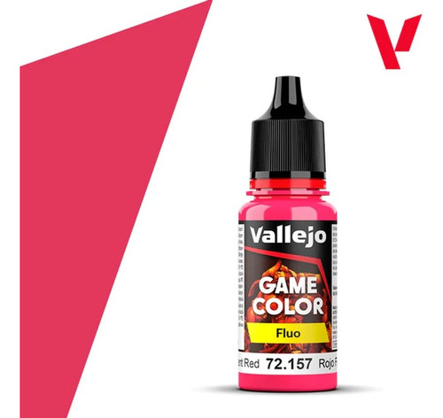 Tinta Fluorescent Red 72157 Game Color Vallejo Modelismo