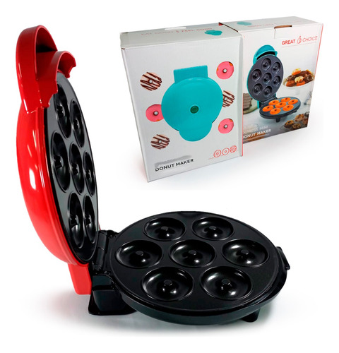 Máquina De Fazer Donuts 220v Assar Rosquinha 1200w 7 Furos